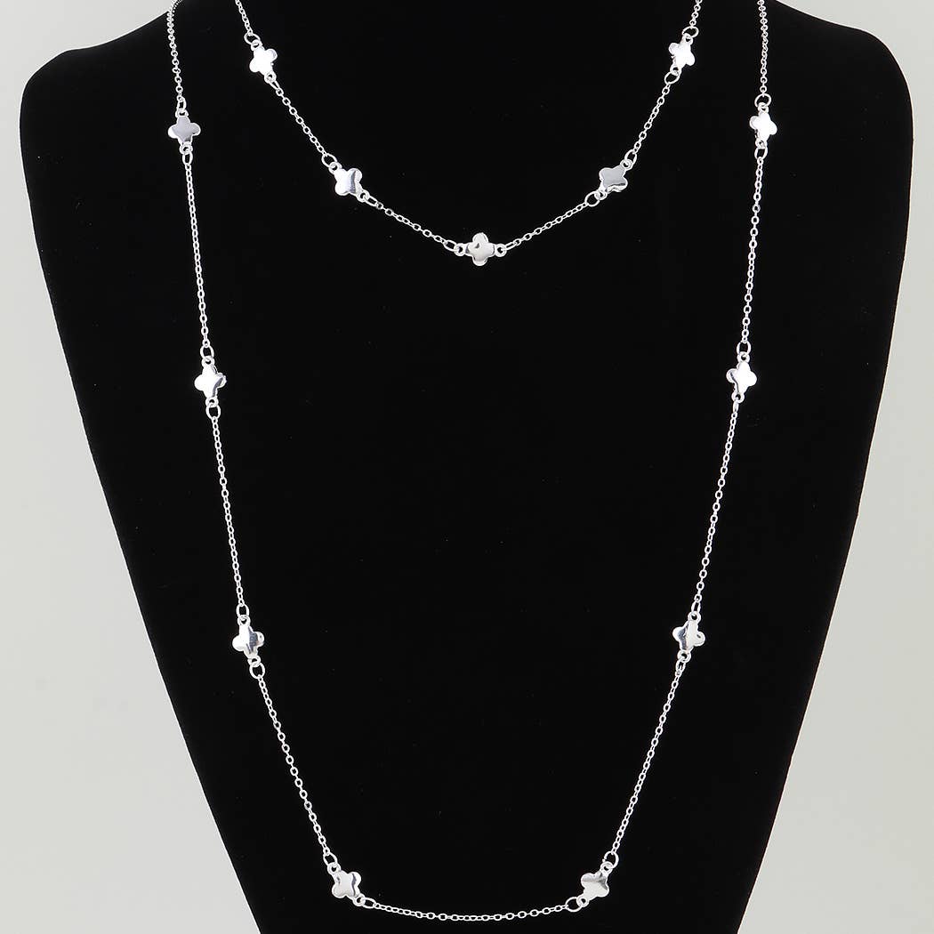 Multi Clover Charm Chain Necklace