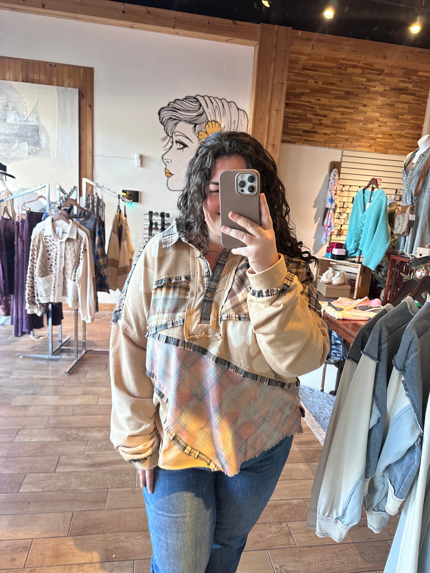 Mixed Bleached Fabric Long Sleeve (OLI&HALI)