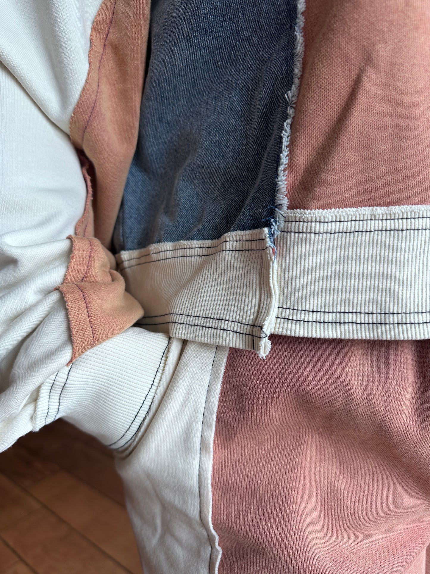 Drawstring Denim Edged Pants (eesome)