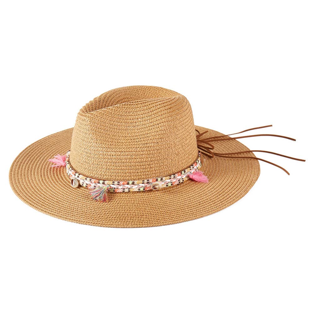 Boho Tassel Band Straw Sun Hat