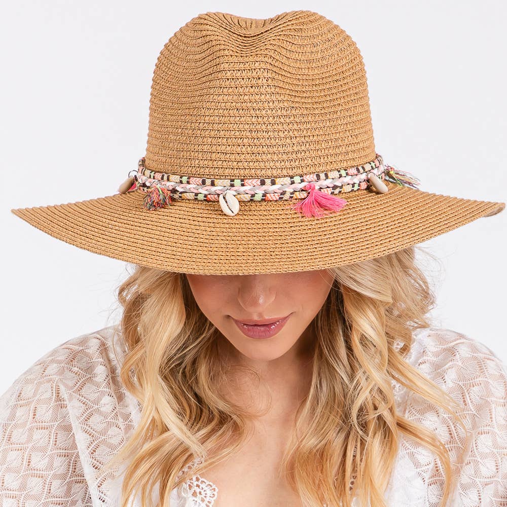 Boho Tassel Band Straw Sun Hat