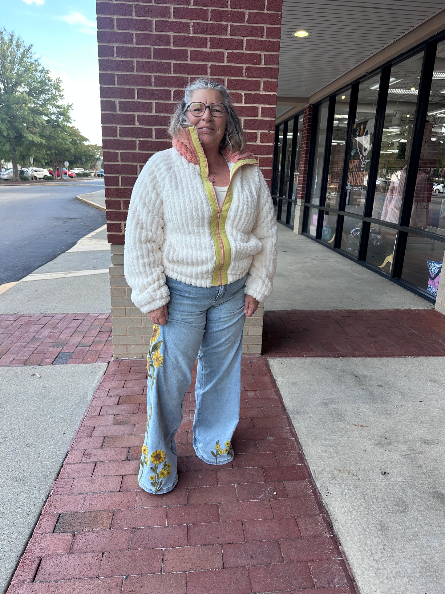 Sunflower Embroidered Jeans (OLI&HALI)