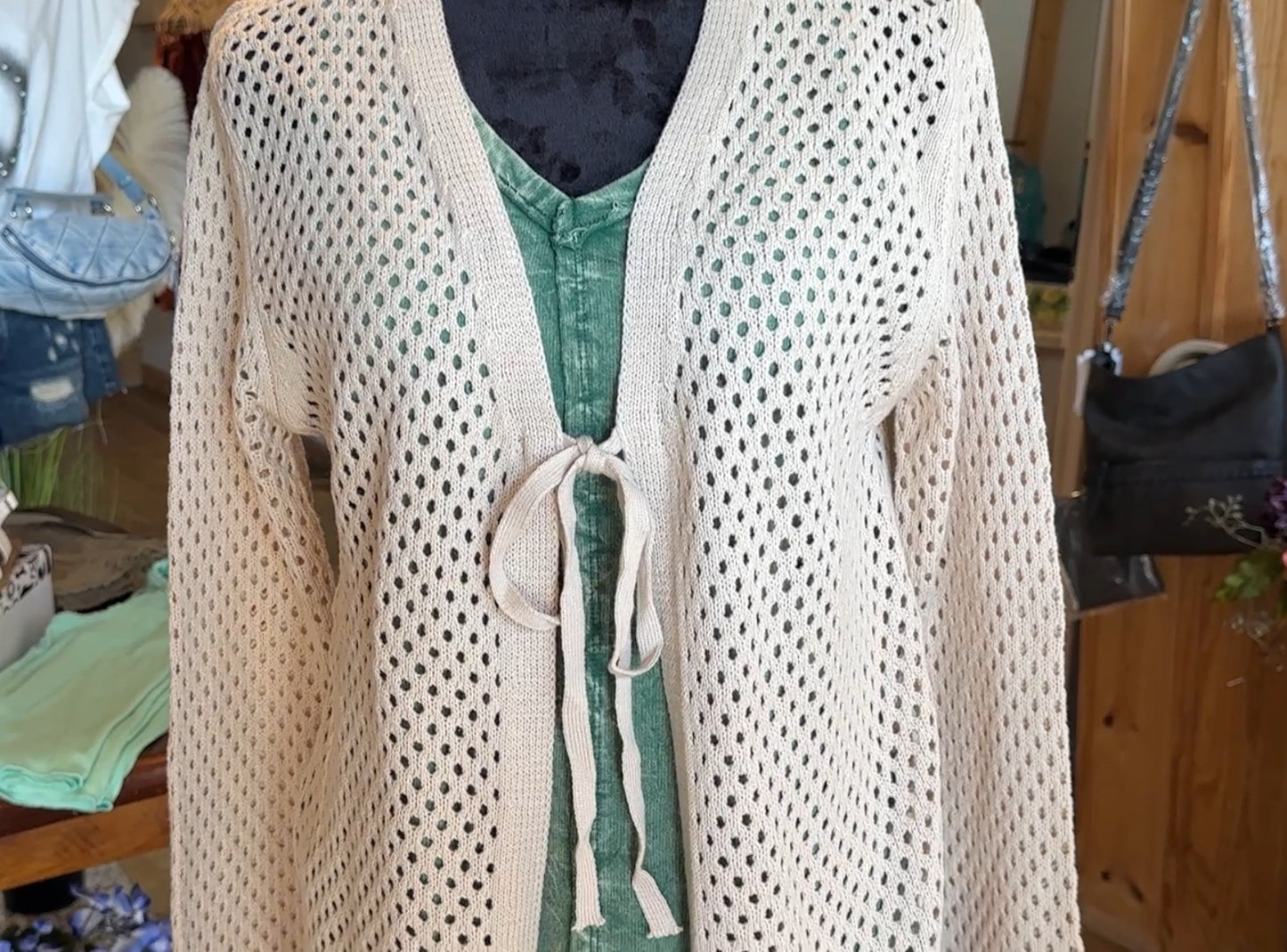 Tie Front Cardigan (eesome)