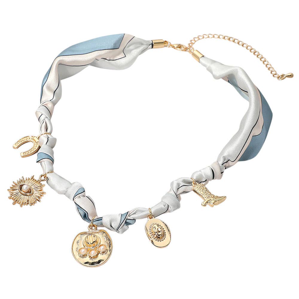 The Western Way Charm Scarf Necklace