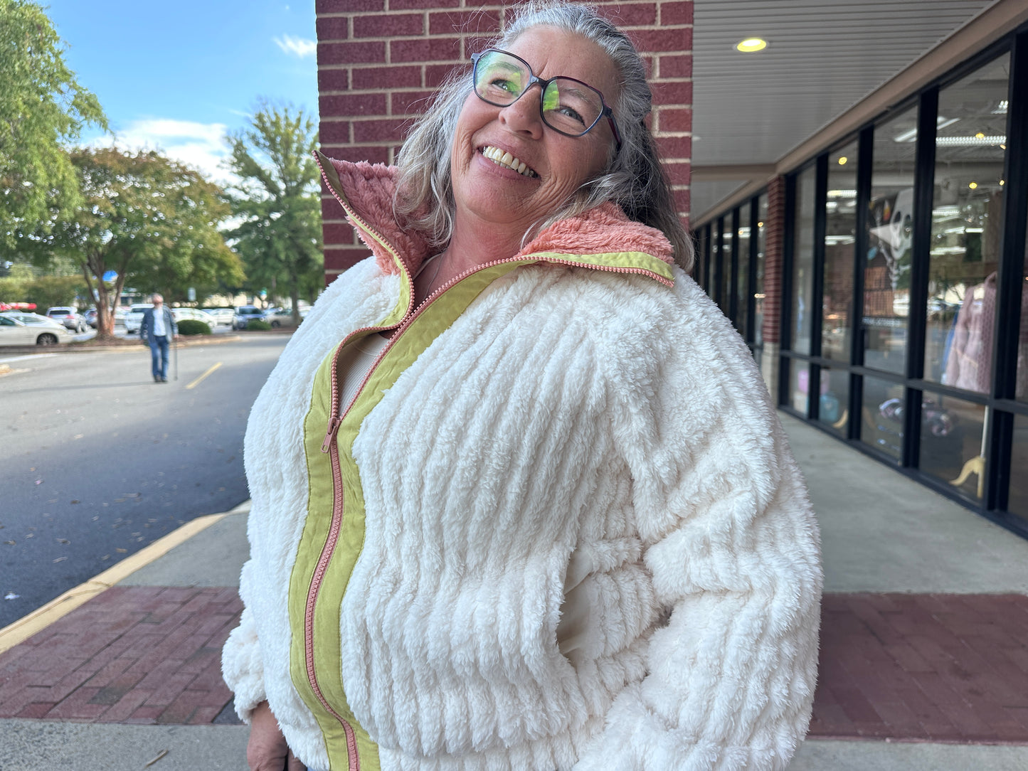Fuzzy Zip-Up Sherpa