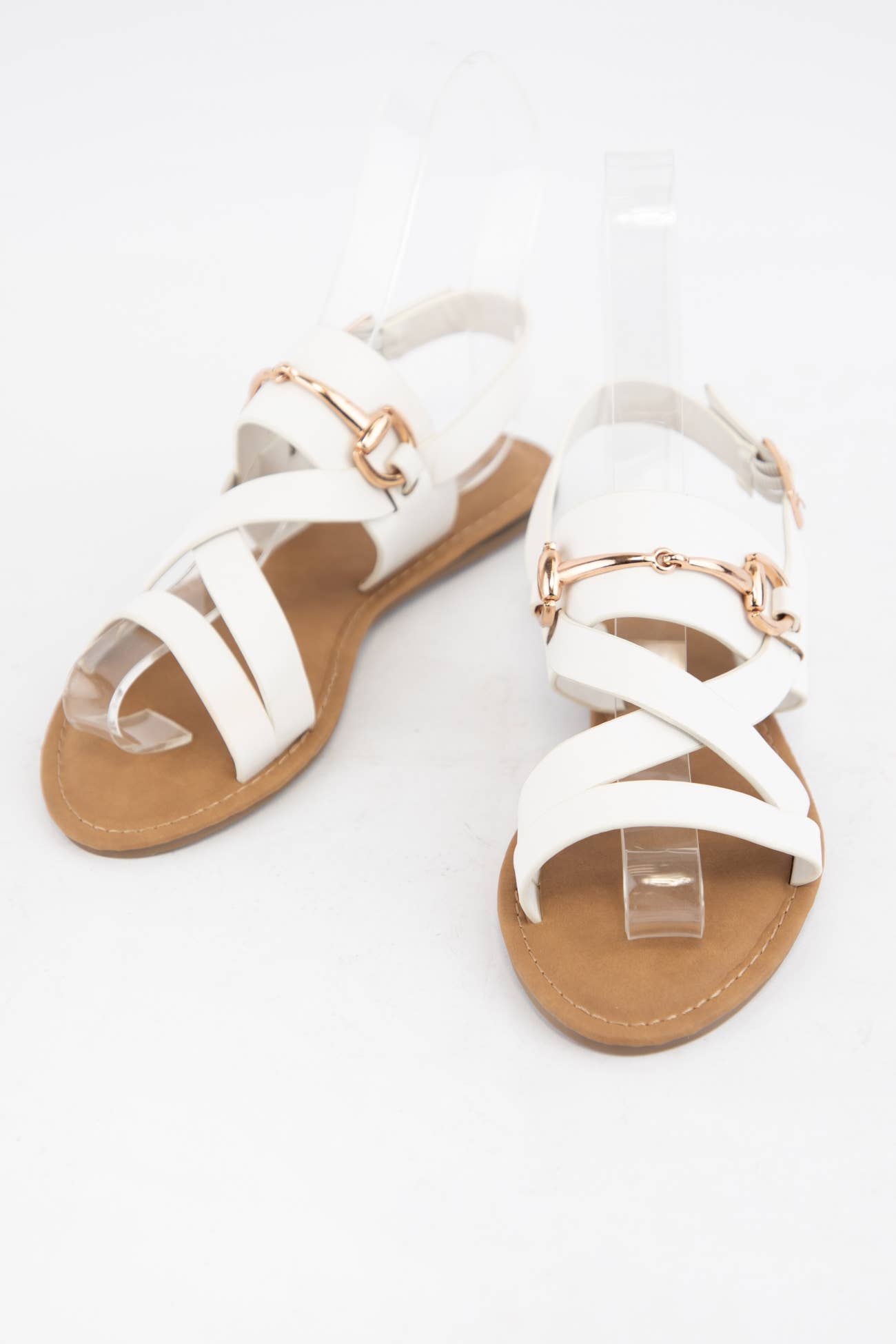 GOLDEN HORSEBIT DETAIL STRAPPY SANDALS