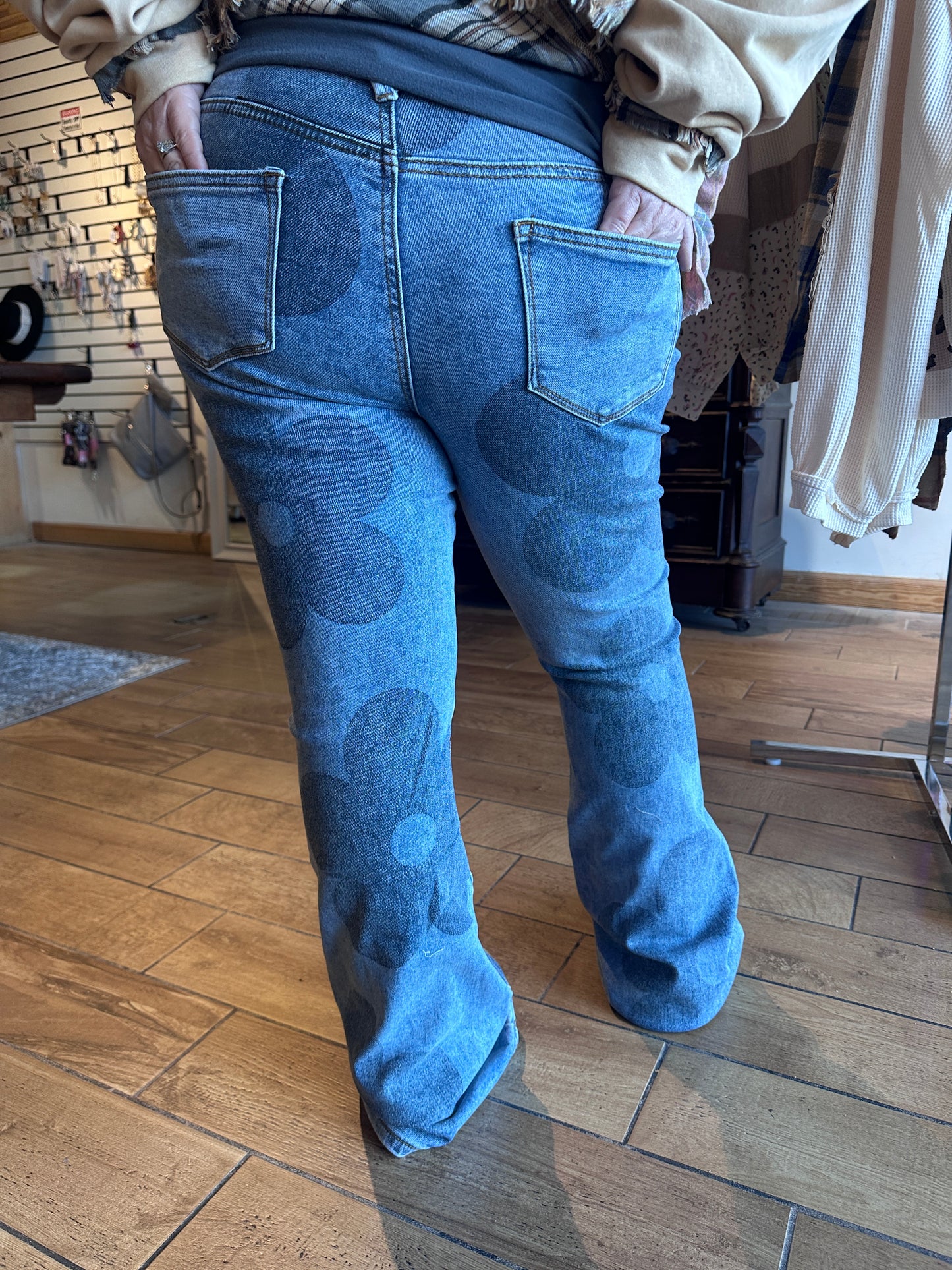 Floral Boot Cut Jeans (OLI&HALI)