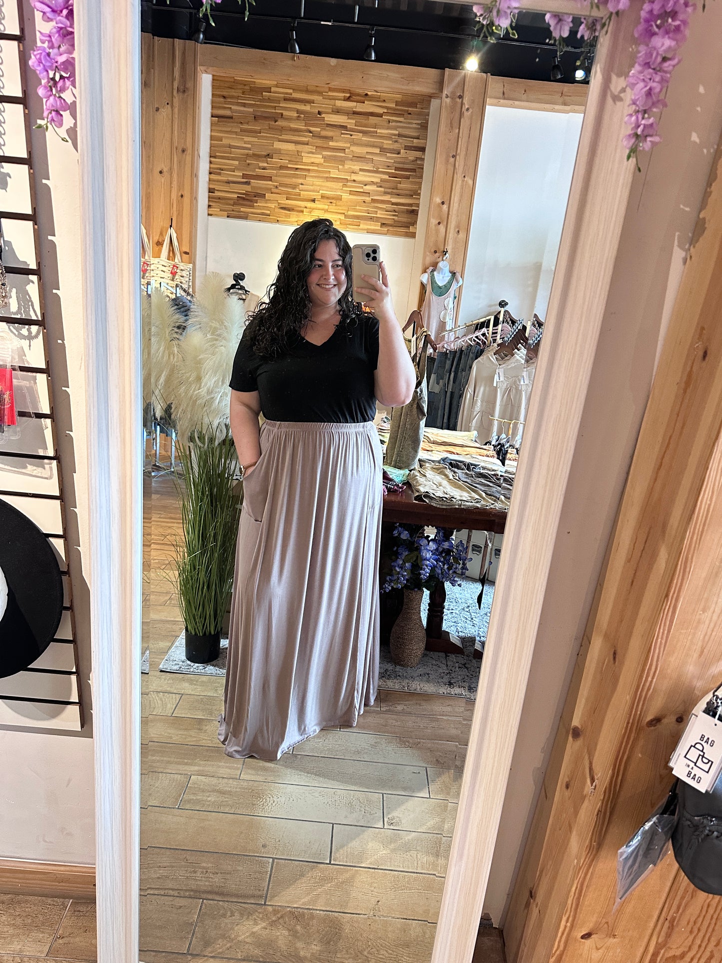 The Perfect Pocketed Maxi Skirt - Mocha