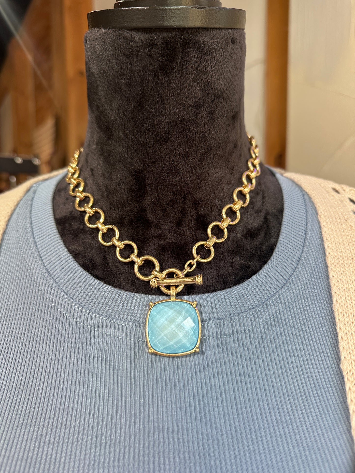 Blue Stone Necklace