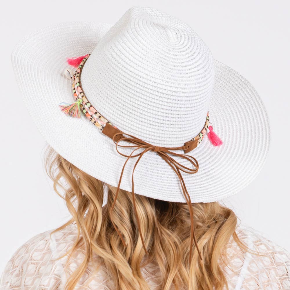 Boho Tassel Band Straw Sun Hat
