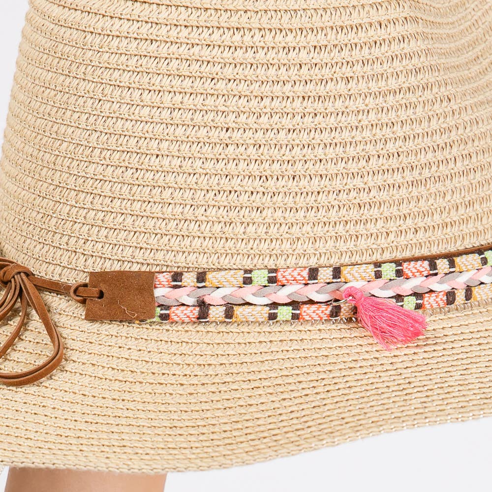 Boho Tassel Band Straw Sun Hat