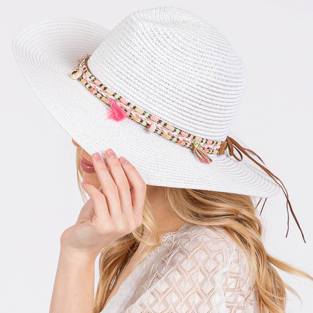 Boho Tassel Band Straw Sun Hat