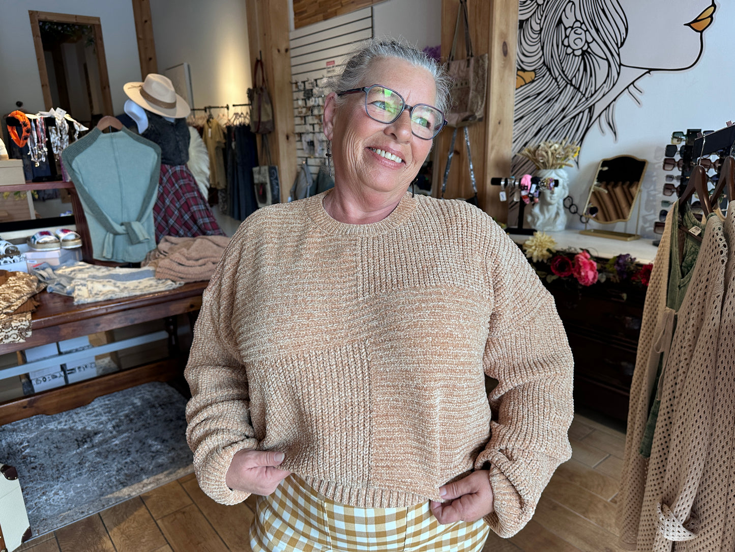Butter Chanille Crop Sweater