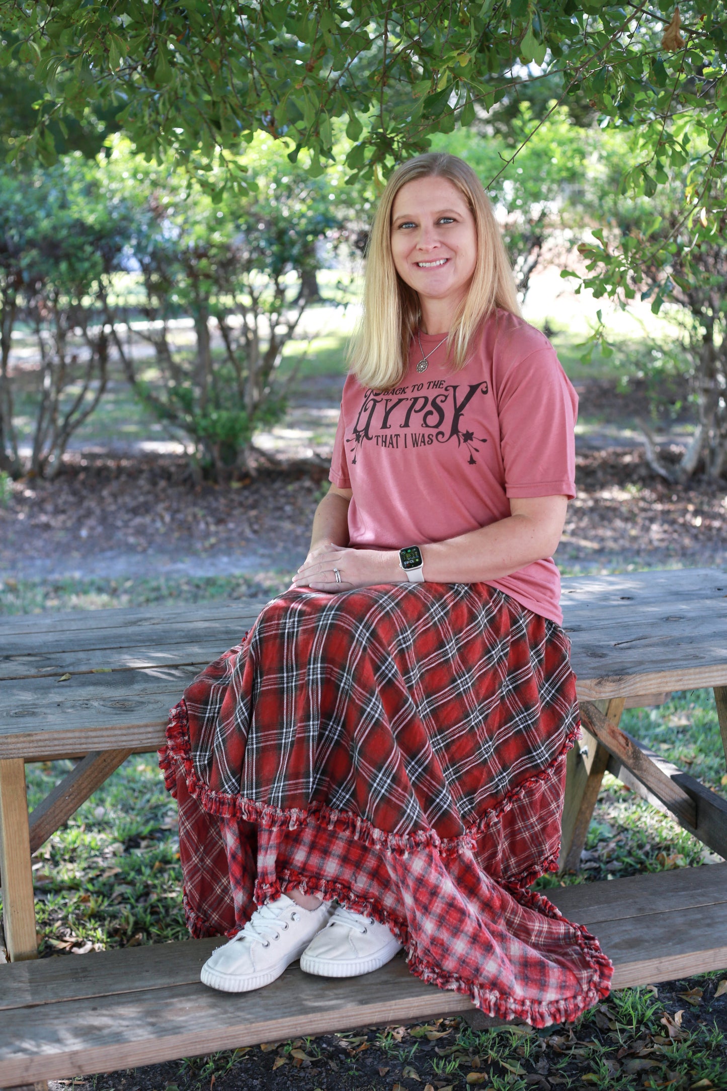 Plaid Asymmetrical Hem Layered Skirt (OLI&HALI)