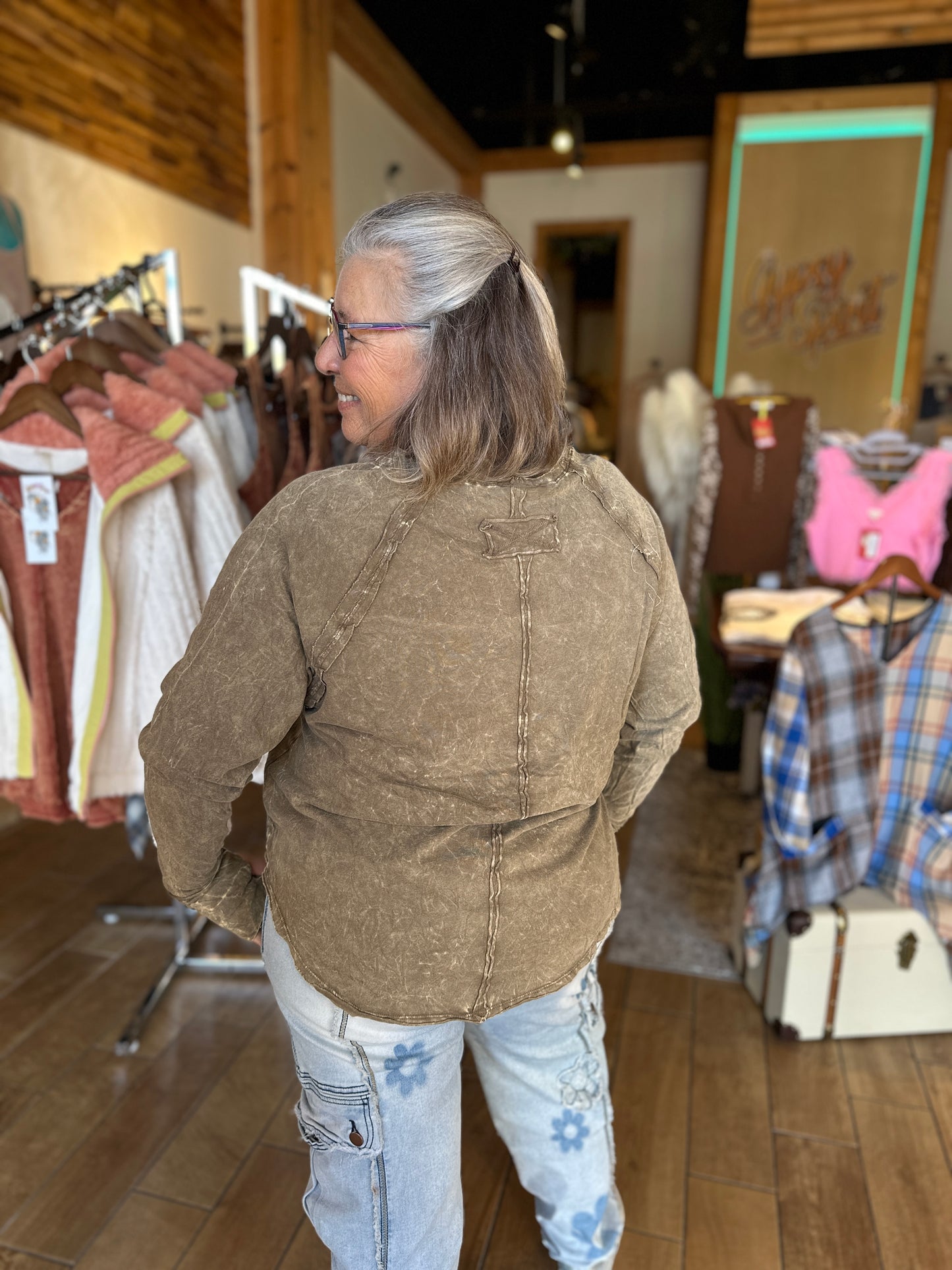 Cotton Top with Thumb Holes