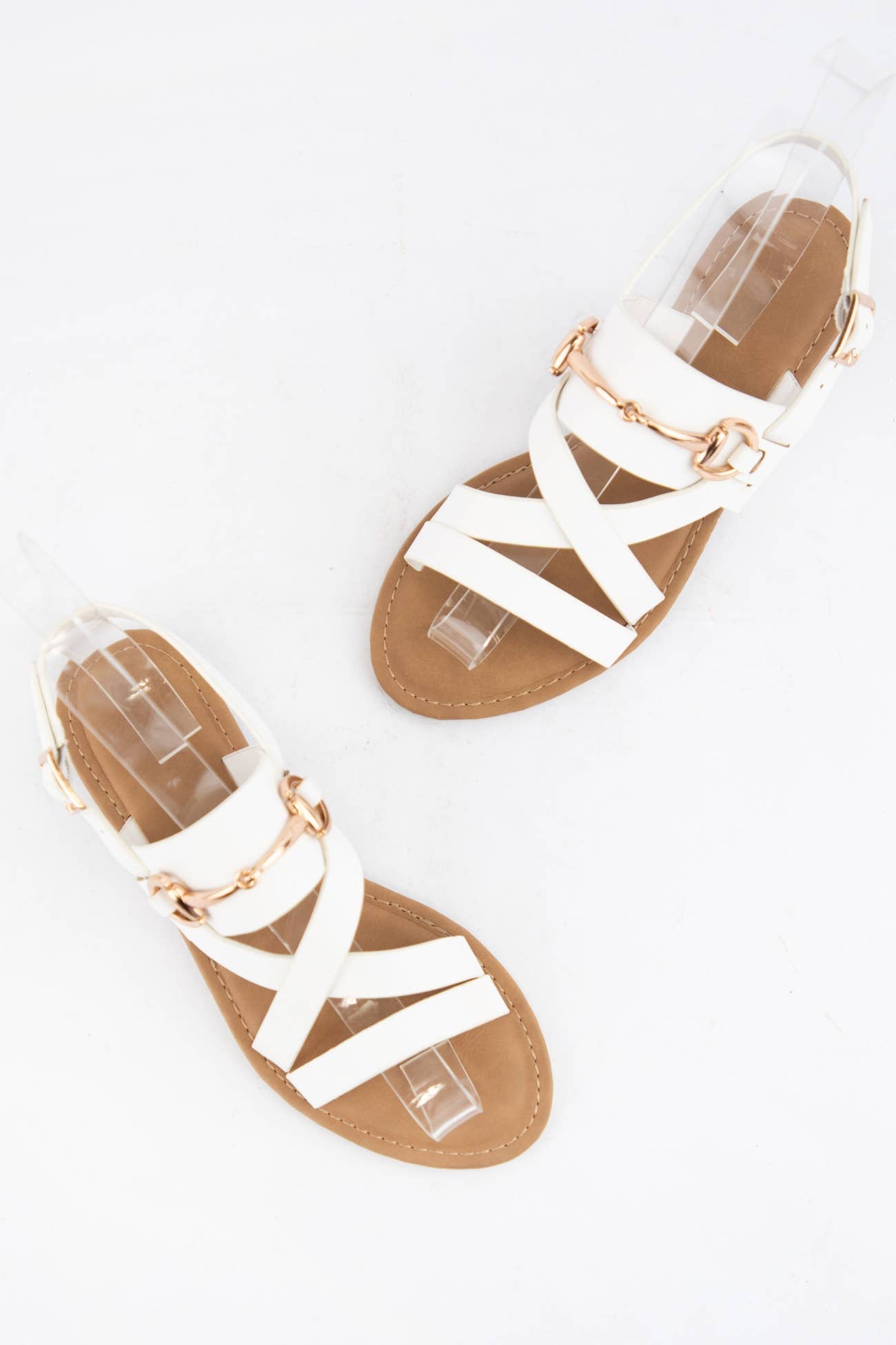 GOLDEN HORSEBIT DETAIL STRAPPY SANDALS