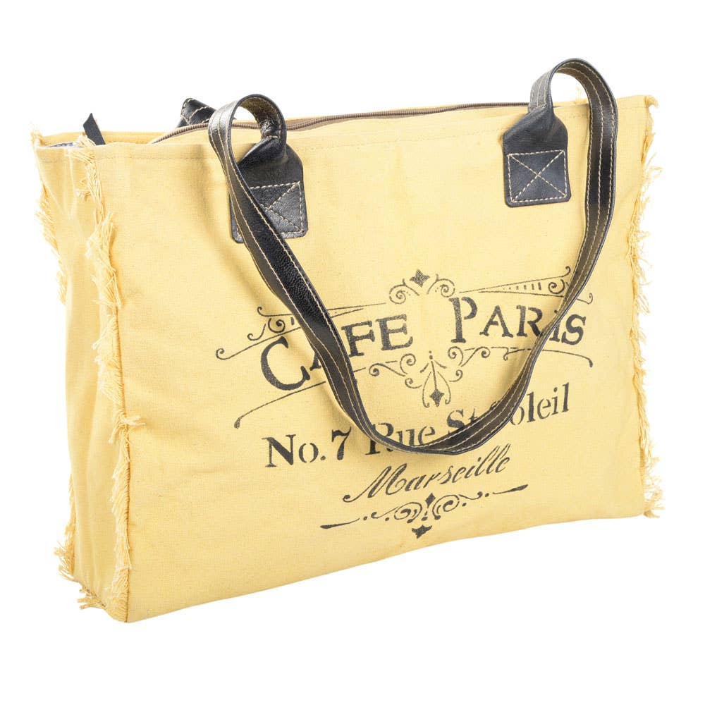 Cafe Paris Yellow Tote