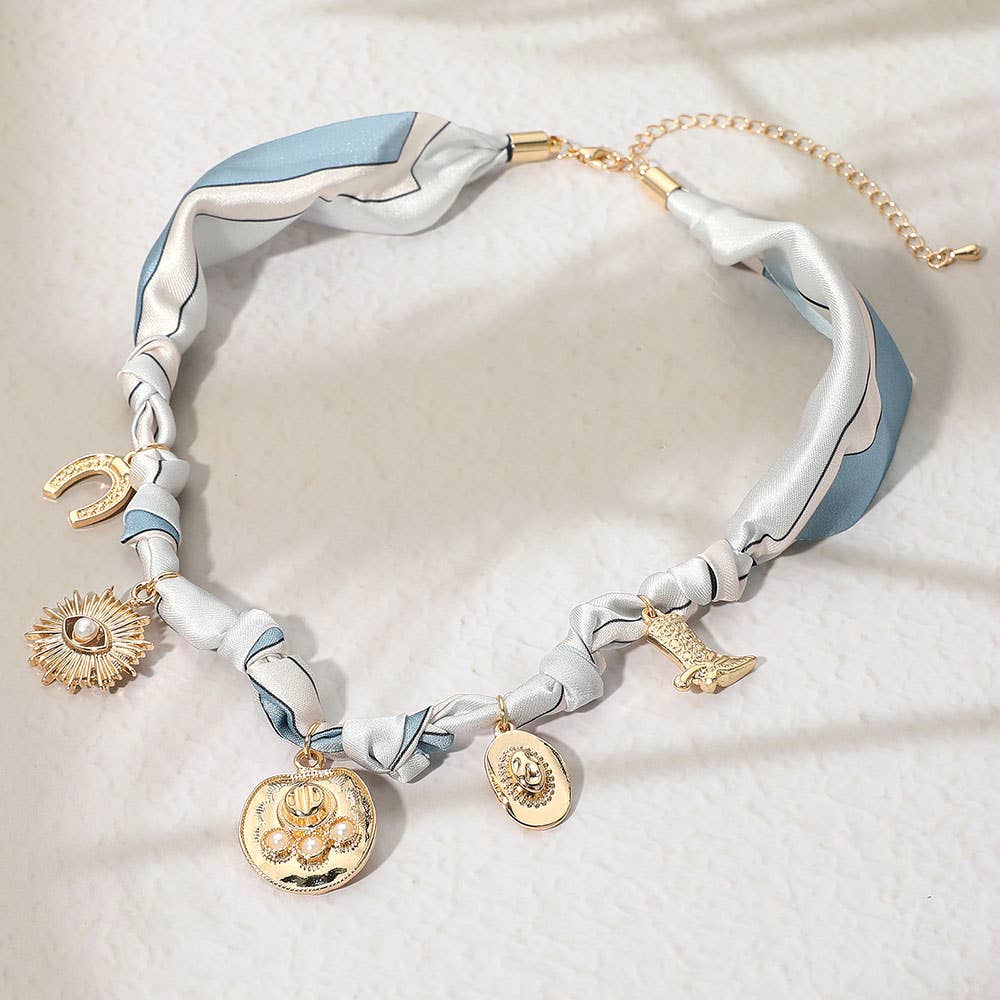 The Western Way Charm Scarf Necklace