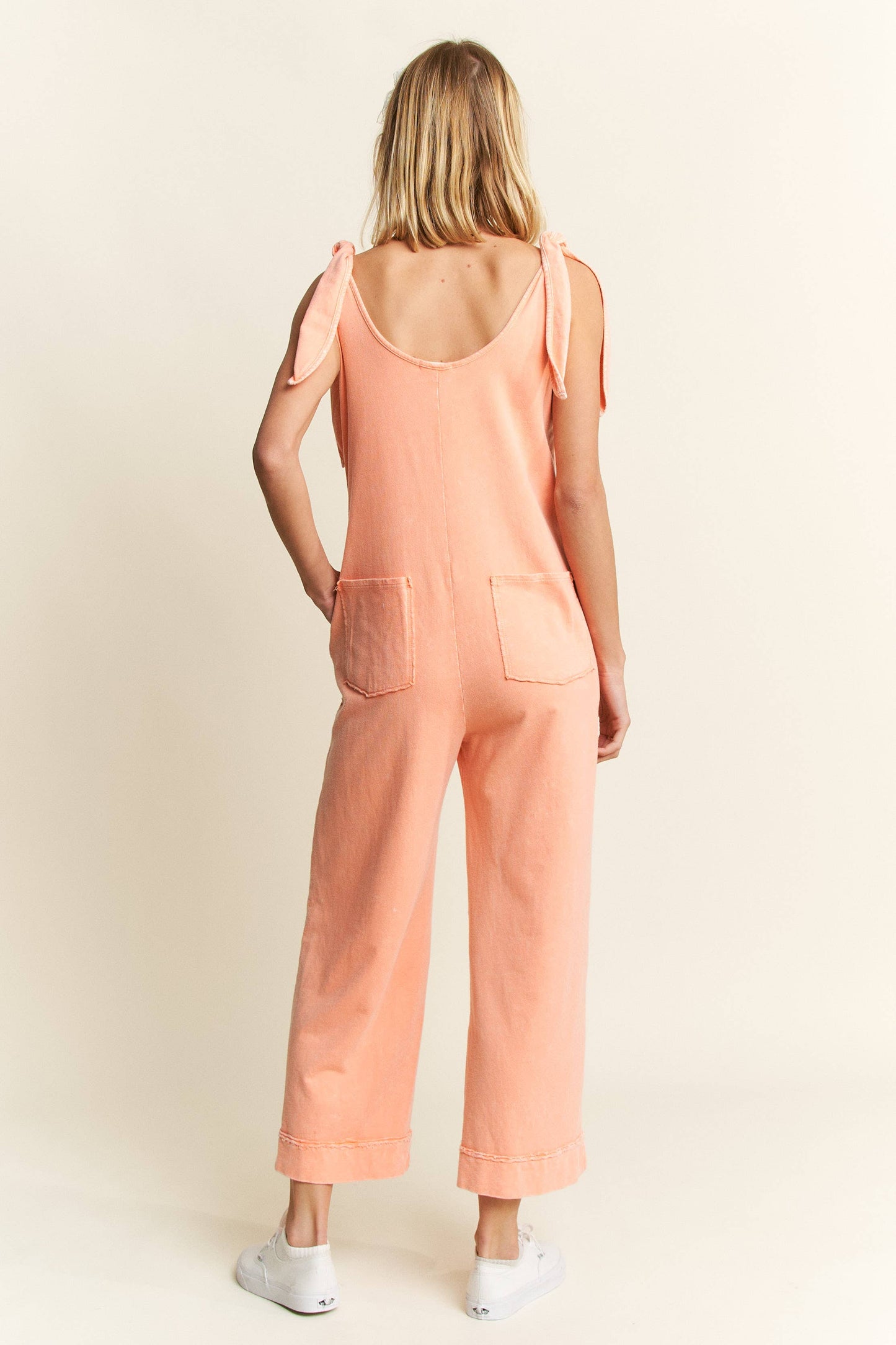 Mineral Washed Flower Patched Romper (J.Her)