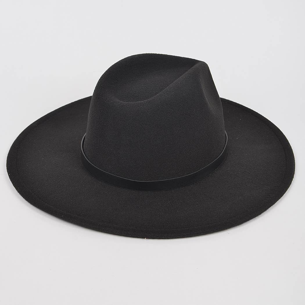 Leather Buckle Detail Fedora.