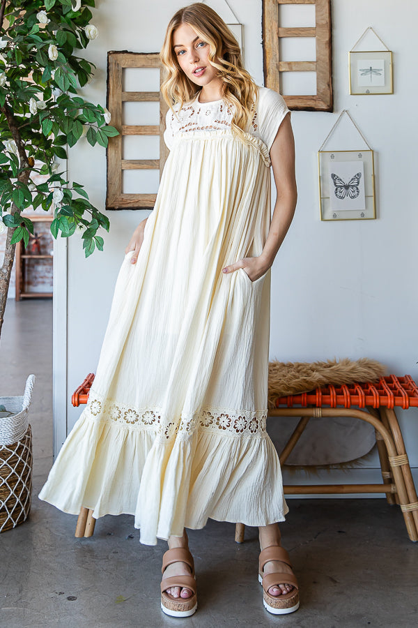 Gauze/Cotton Maxi Dress (OLI&HALI)