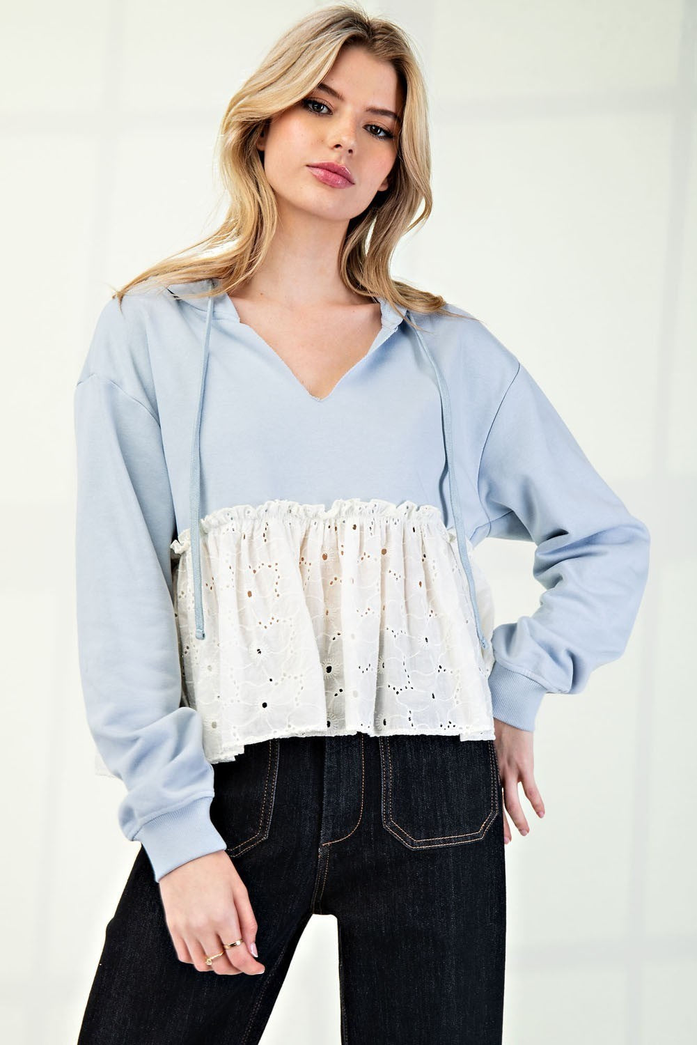 Lace Long Sleeve Hoodie (ee:some)