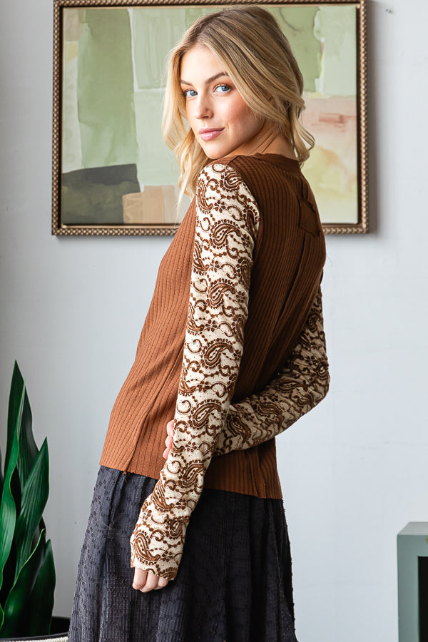 Lace Long Sleeve Top (OLI&HALI)