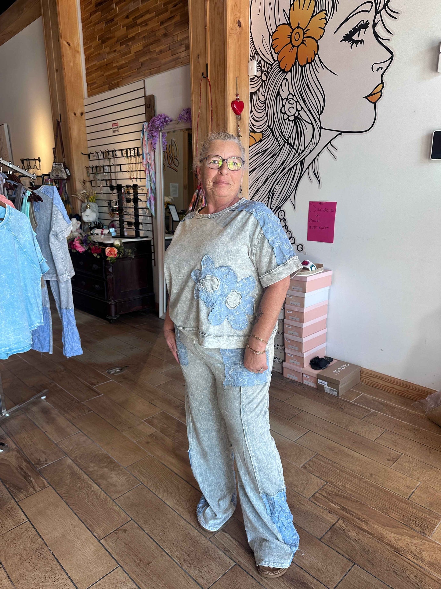 Blue Vine Pants
