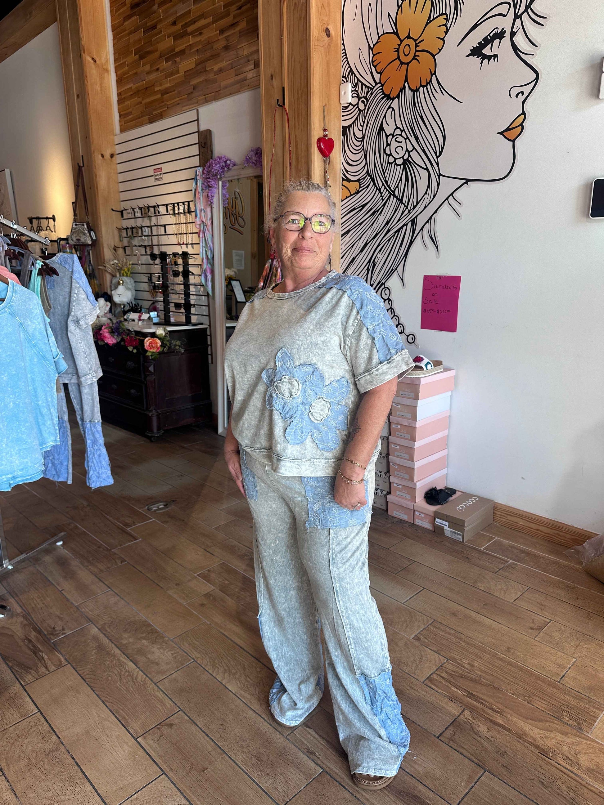 Blue Vine Pants