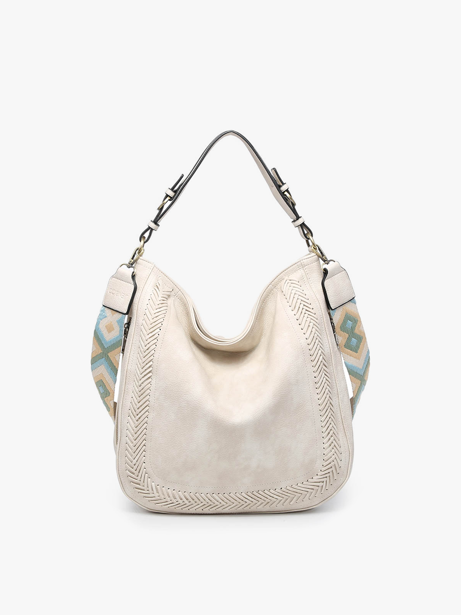 Aris Whipstitch Hobo/Crossbody w/ Guitar Strap