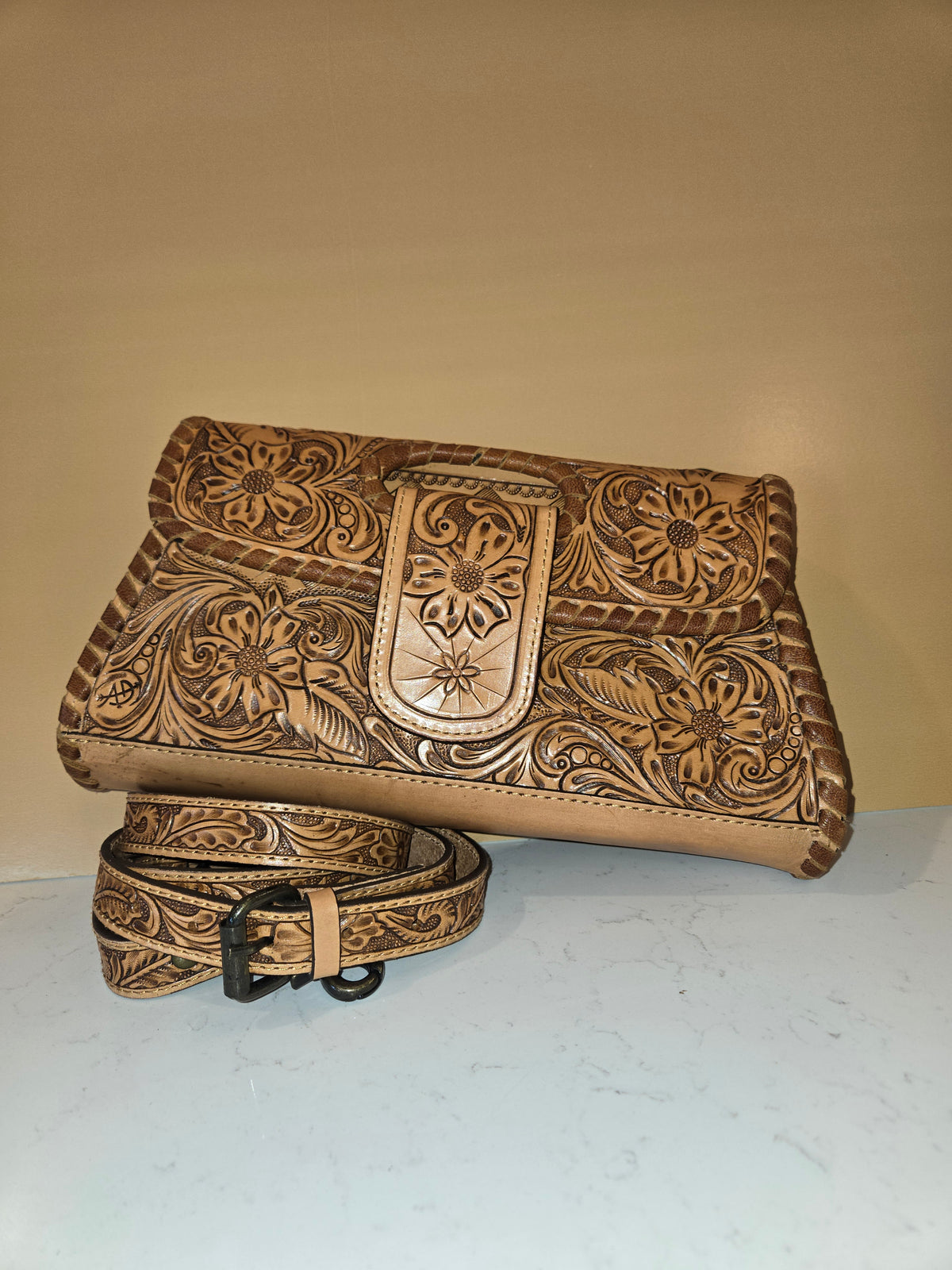 Handtooled Crossbody/Clutch