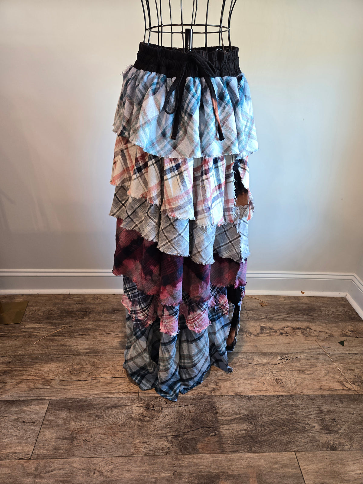 Ruffle Flannel Skirt (A Rare Bird)