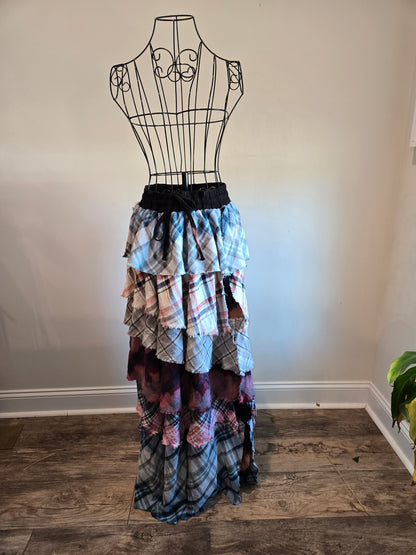 Ruffle Flannel Skirt (A Rare Bird)