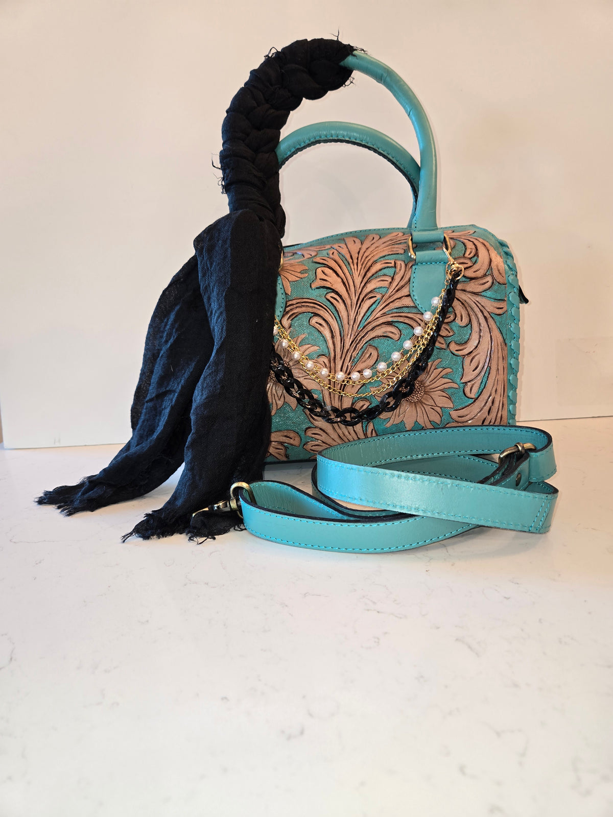 Turquoise Jewel Medium Speedy Purse