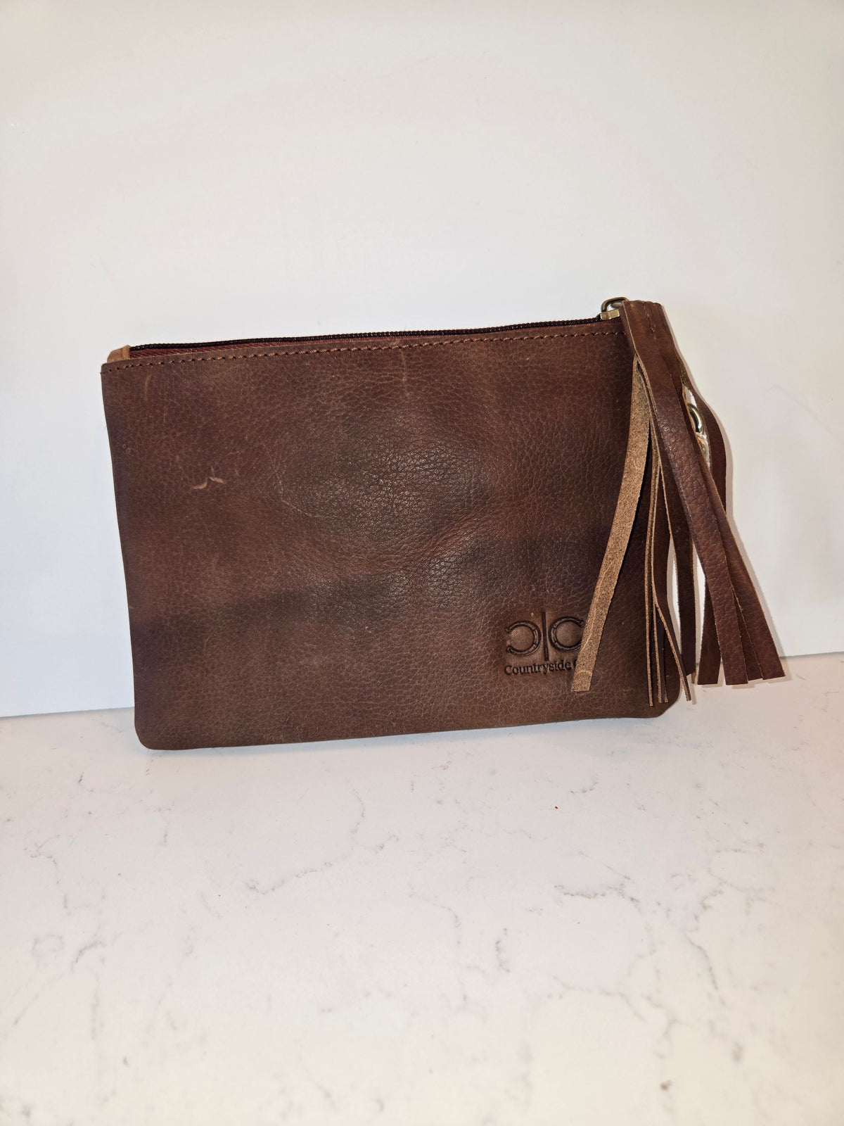 Collette Cowhide Wristlet