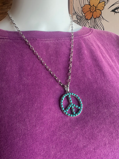 Peace Sign Fashion Necklace