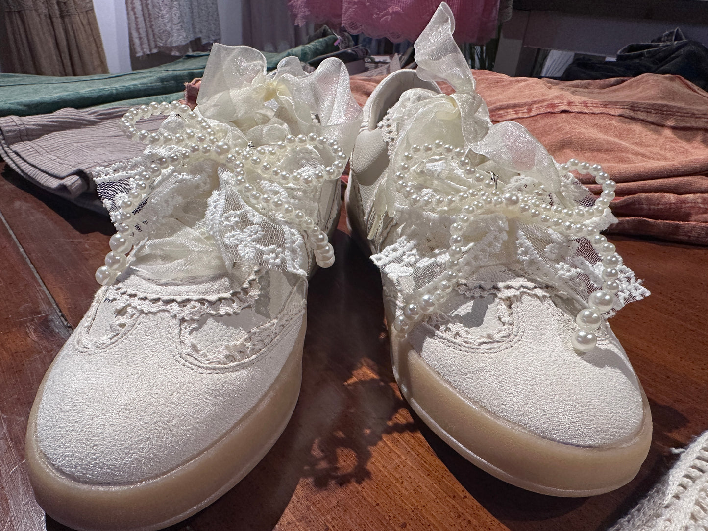Lace and Ruffle Sneakers (MI,IM)