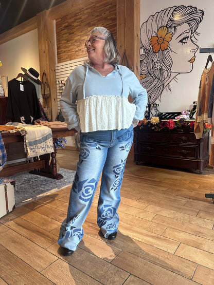 Printed Rose Jeans (OLI&HALI)