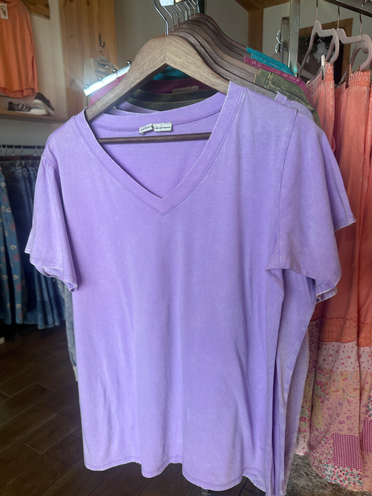 Cotton V-neck Tshirt