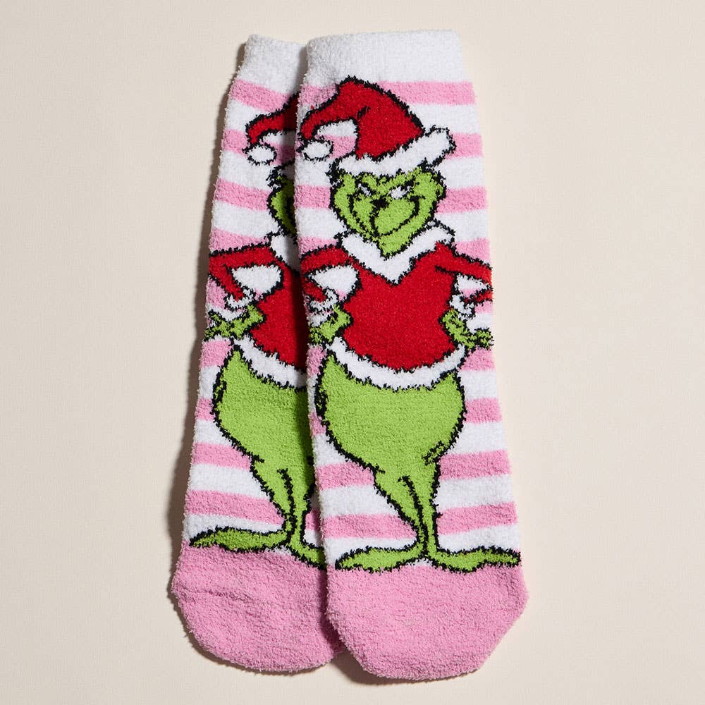 4Pairs Green Monster Grinch Christmas Bundle Gift Socks Set