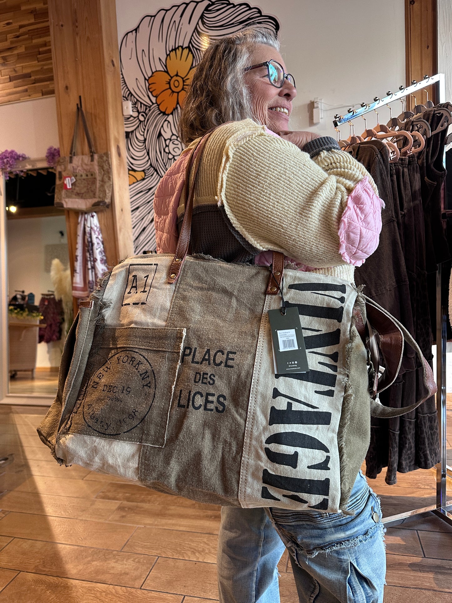 Retro Weekender Tote Medium (Myra)