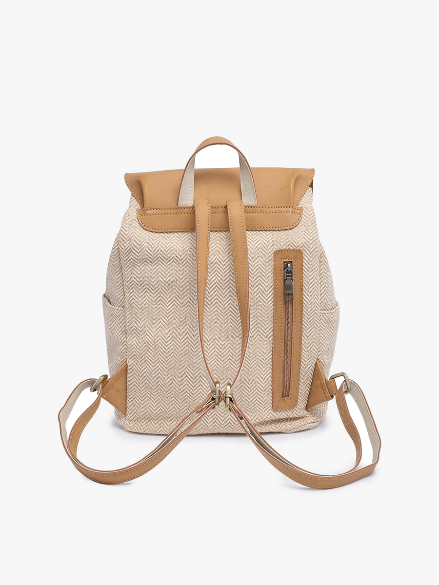 BP2077 Tatum Canvas Backpack w/ Flapover