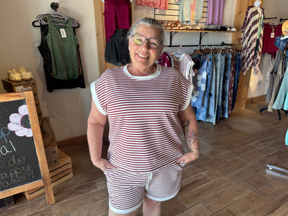 Striped Short Set (Zenana)