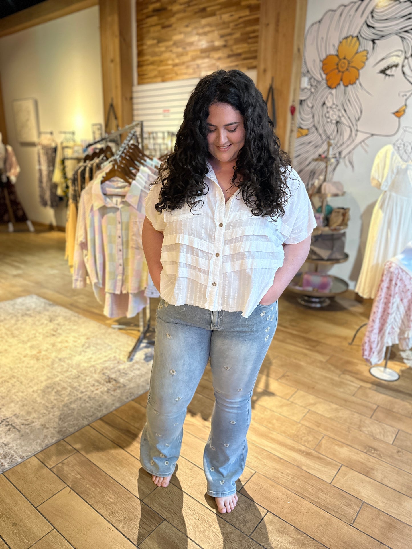 Daisy Embroidered Jeans (Oli&Hali)