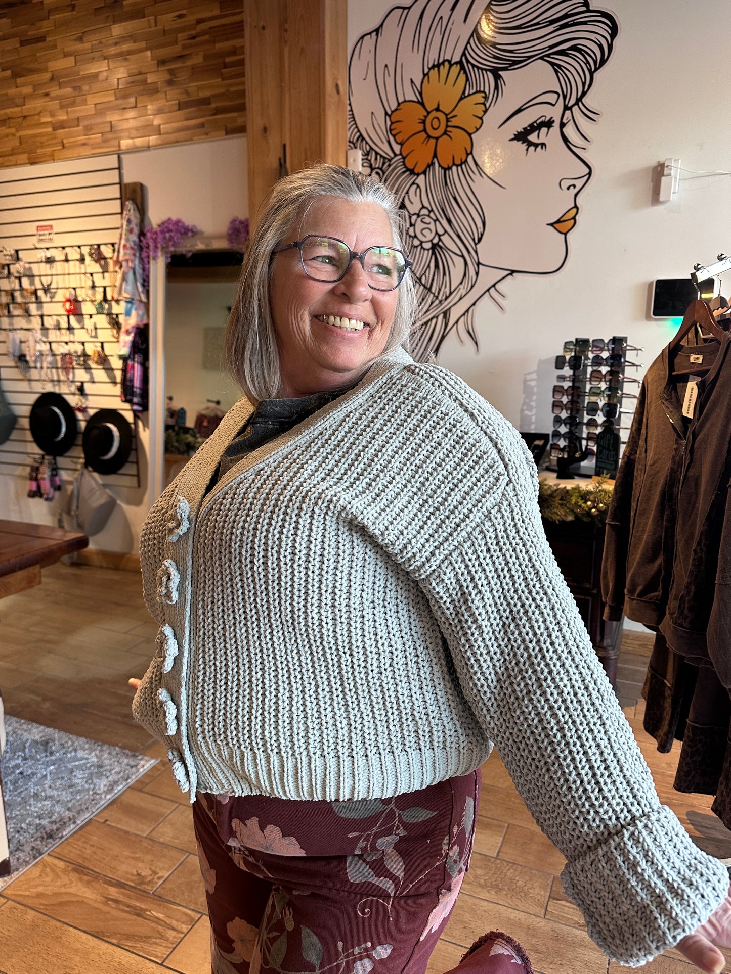 Flower Button Cardigan (POL)