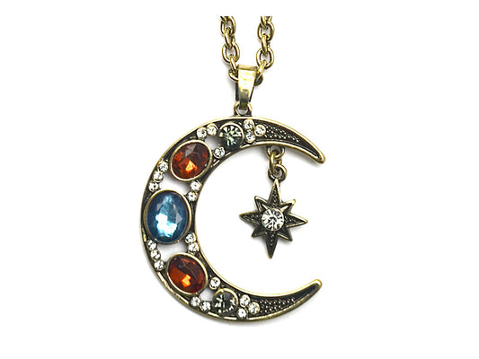 Moonbeams and Stars Gemstone Necklace