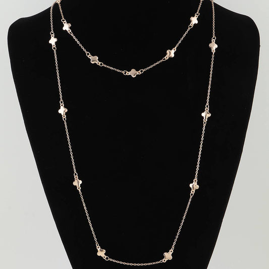 Multi Clover Charm Chain Necklace