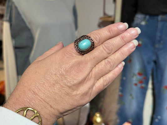 Small Turquoise Stone Ring