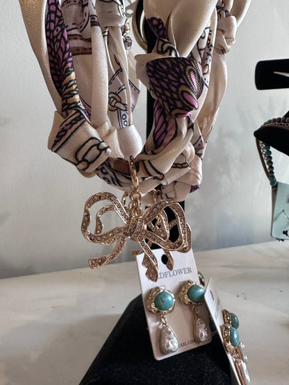 Bow Scarf Necklace Set