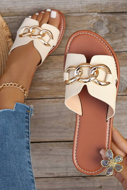 Gold Chain Accent Sandal | US6-10